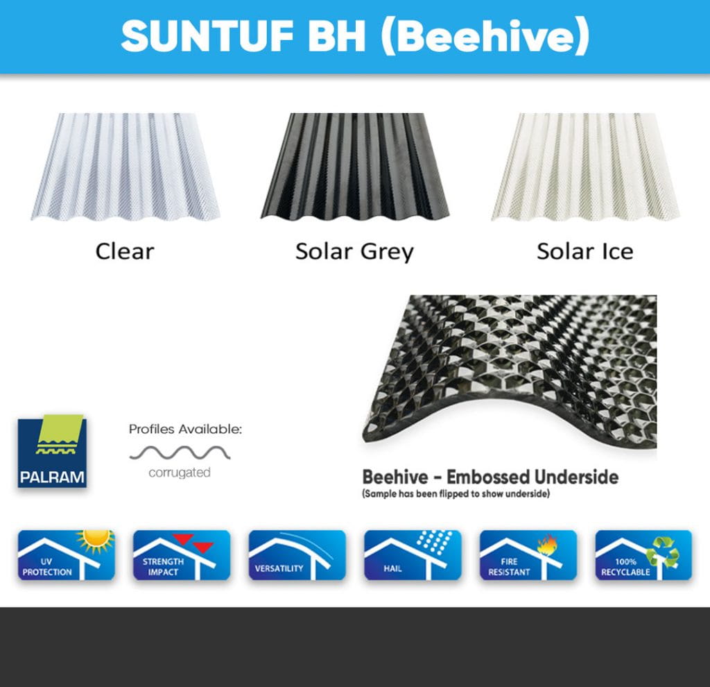 Suntuf Beehive Polycarbonate Sheet Roofing Options Centre