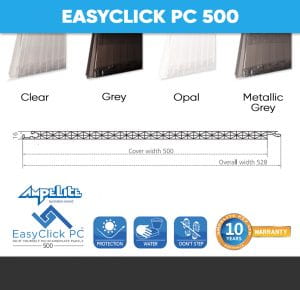 Easyclick PC 500 Polycarbonate Roof Panels Featyres
