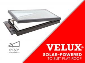 Velux Solar Powered Skylights for Flat Roof