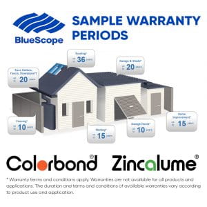 Colorbond and Zincalume Warranty