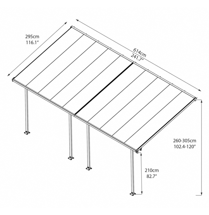 Buy Feria 3000 DIY Pergola Kit | Roofing Options Centre