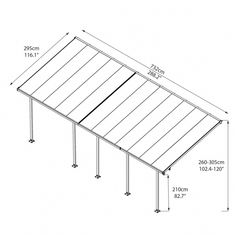 Buy Feria 3000 DIY Pergola Kit | Roofing Options Centre