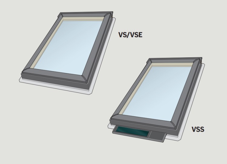 VS and VSS Manual skylight roof