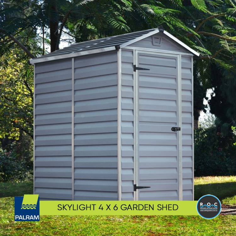 Skylight Pent Plastic 4 x 6 DIY Shed Kit - Grey