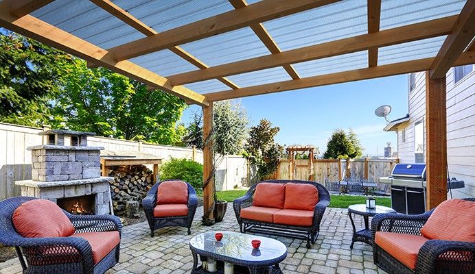 A Patio Cover with Suntuf Beehive